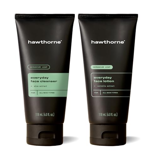 Hawthorne Everyday Men¡¯s Skin Care Kit. Men¡¯s Facial Care Kit with Face Wash Cleanser and Face Moisturizer Daily Face Routine For Men. Natural, Non-Toxic, Paraben Free, Phthalate Free. 4 Fl. Oz. Each.
