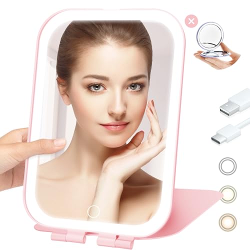 Koolstuffs Travel Makeup Mirror with Light | USB Rechargeable