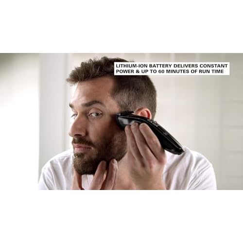 Andis Explorer Waterproof Beard & Body Trimmer: Precision Cutting, Advanced Features, and Long-Lasting Power, Lithium Ion Battery, 4 Function Display, Ceramic Cutter, Turbo Mode, Black, 562066