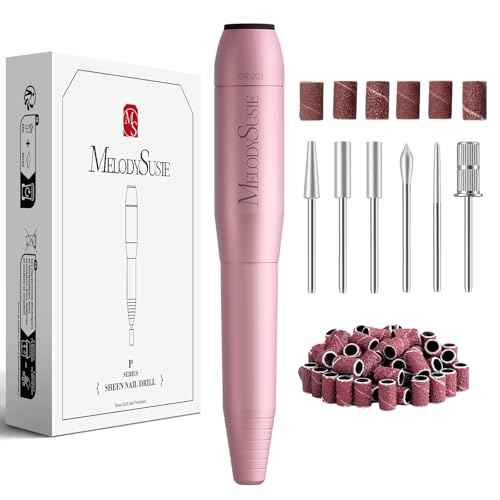 MelodySusie Pen-Shaped Portable USB Nail Drill, PC120I 20000RPM Electric Nail File with Compact Design for All Nail Care, Manicure Polishing, Shaping & Gel Removal at Home for Beginners