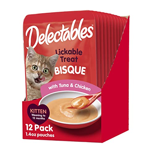 Delectables Senior Stew & Bisque Lickable Wet Cat Treats Variety Pack