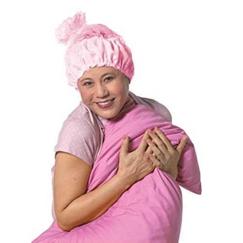 Diane Satin Lined Sleep Cap, Adjustable Fit for All Hairstyles, Reduces Frizz and Breakage, Stays Secure Overnight, Pink