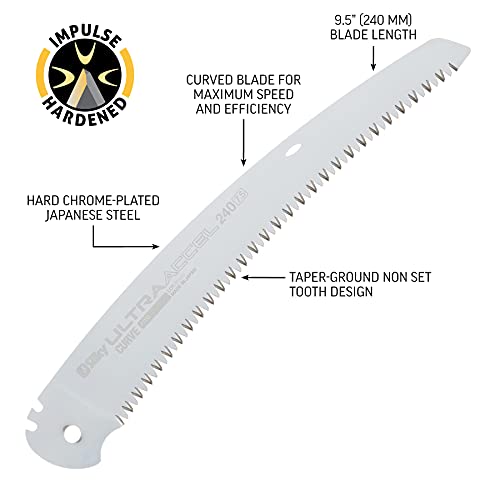 Silky Replacement Blade Only Ultra Accel 240mm Curved Blade Large Teeth (447-24)