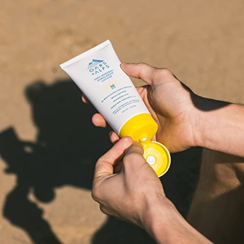 Oars + Alps SPF Mineral SPF Sunscreen Body Lotion, Infused with Hyaluronic Acid, Shea Butter, and Coconut Oil, Water and Sweat Resistant