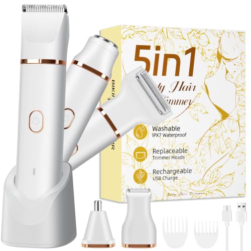 Women's 5-in-1 Waterproof Body Hair Trimmer with USB Charging