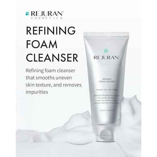 REJURAN¢ç Refining Foam Cleanser, c-PDRN¢ç ? Hydrating & Gentle for Smoother, Clearer Skin, Minimizes Pores & Balances with Hyaluronic Acid & Tanin Complex, Korean Skin Care (4.05 fl oz)