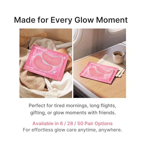 Medicube Pink Jelly Eye Mask PDRN Hydrogel Patches 6 Pairs
