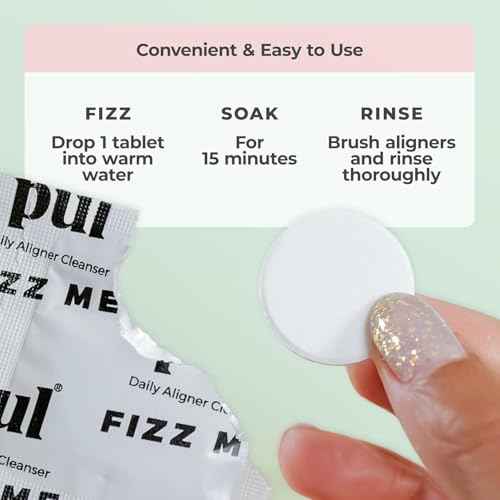 PUL Aligner Cleaner Tablets (Pack of 96) ? For Cleaning Invisalign, All Clear Aligners & Retainers ? Removes Odor, Stains, Plaque ? Cleans Dentures, Night & Mouth Guards, All Dental Removables