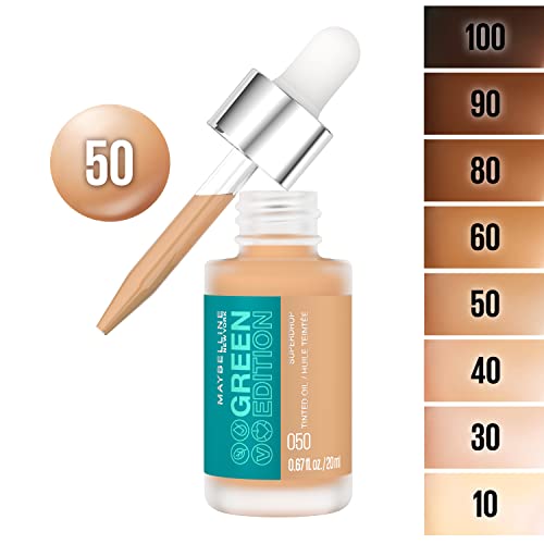 Maybelline Green Edition Superdrop Tinted Oil Foundation, Adjustable Coverage