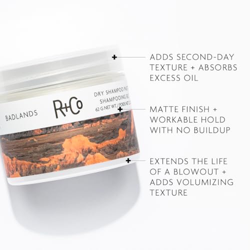 R+Co Badlands Dry Shampoo Paste | Part Dry Shampoo, Part Styling Paste | Adds Texture, Absorbs Oil, Matte Finish