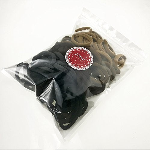 J-MEE Hair Ties for Thick Hair, 100 Pack Seamless Scrunchies