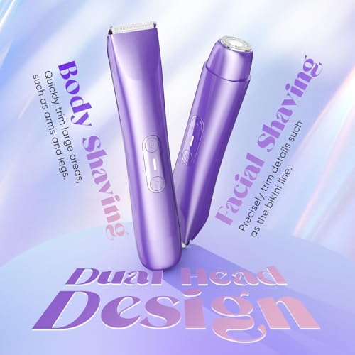 Women's Electric Bikini Trimmer, Dual Head Painless Shaver
