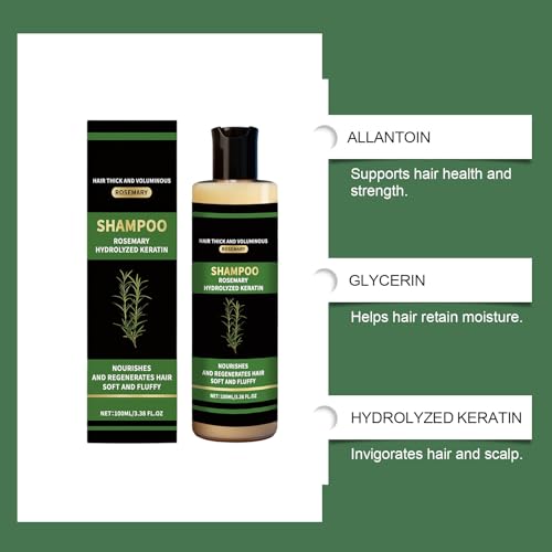 Organic Rosemary Hair Growth Shampoo with Keratin - 100 ML (2PCS)