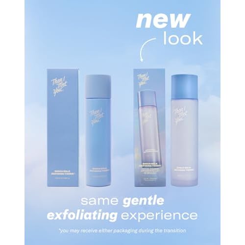 Then I Met You Birch Milk Refining Toner, Hydrating and Exfoliating Milky Toner, Minimizes Pores and Strengthens Skin Barrier, Korean Skincare for Deep Hydration, Gentle Daily Exfoliant, 3.38 oz