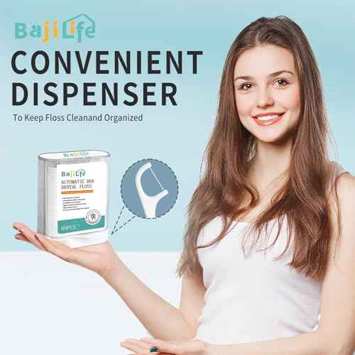 Dental Floss Pick Dispenser, 88 Count Flosser Dispenser with 2 Box [8 Count] Portable Tooth Floss Picks Holder, Total [104 Count] Flossers for Adults Home Travel Hotel