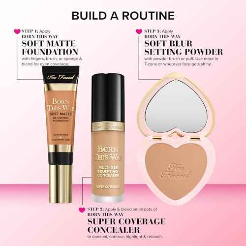 Too Faced Born This Way Super Coverage Multi-Use Concealer | Full Coverage, Non-Comedogenic, Oil Free + Long Lasting Concealer | Hyaluronic Acid + Coconut Water, 0.45 Fl Oz, Light Beige