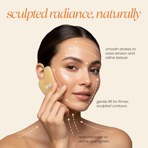 Mudita Earth Face Sculpt Set with Bakuchiol Facial Oil & Gua Sha Tool | Retinol Alternative for Firming, Lymphatic Drainage & Glow | Chia Seed & Prickly Pear | (Bakuchiol Kit)