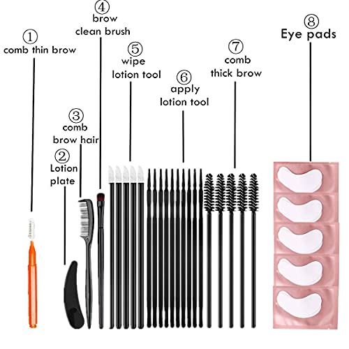 Lash Lift and Tint Brush Kit - 50+ Piece DIY Eyelash Tool Set