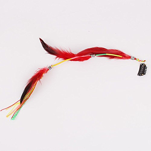 Boho Feather Hair Extensions Clip 6-Pack