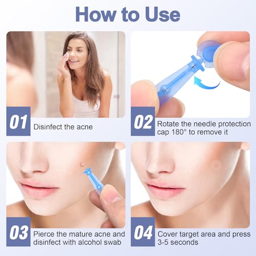 50 Pack Acne Needles & 72 Pimple Patches Sticker Set