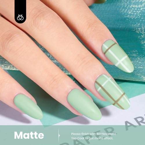 Beetles Sage Green Gel Polish - 15ml Soak Off UV LED