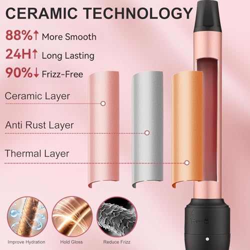 UNOBEY 5-in-1 Curling Wand Set with Interchangeable Barrels