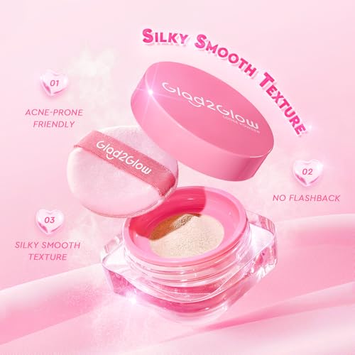 Glad2Glow Loose Powder Foundation - Mineral, Oil Control & Pore Blurring