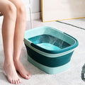 Collapsible Foot Spa Bath Massager with Acupoint Massage - Green