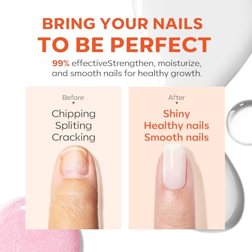 Modelones Nail Strengthener Polish – Milky White Repair for Damaged Nails