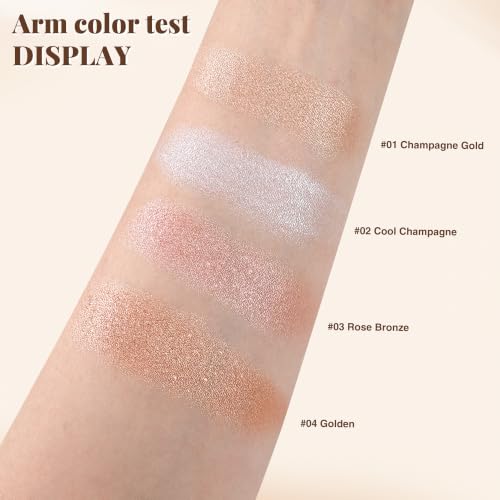 Silky Radiance Face Highlighter Powder - Talc Free, Waterproof