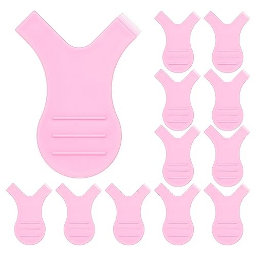 100 Pieces Pink Y Shape Lash Lift Brush, Eyelash Lift Perm Tools, Lash Separator and Tint Tool, Lash Lift Perm Applicators, Eyebrow Lash Perming and Tint Brush, Lash Lift and Perm Supplies