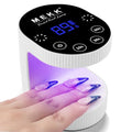 MEKK 24W Cordless UV LED Nail Lamp - White, Fast Curing Gel Nails