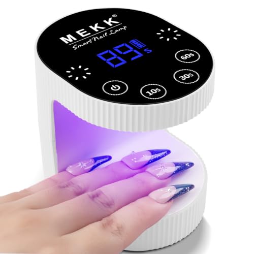 MEKK 24W Cordless UV LED Nail Lamp - White, Fast Curing Gel Nails