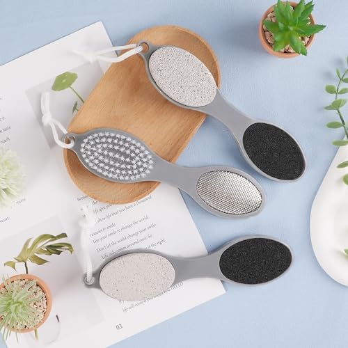 4-in-1 Foot Scrubber Brush & Callus Remover - Pumice Stone Set (3 Pack)