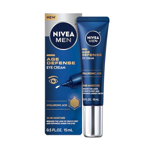 NIVEA MEN Age Defense Eye Cream with Hyaluronic Acid, 0.5 oz