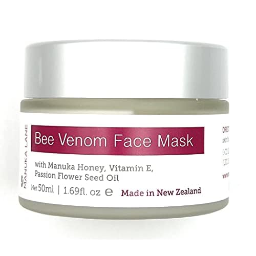 Manuka Lane, Bee Venom Face Mask, with Natural Honey, Vitamin E, Passion Flower Seed Oil, Net 50ml