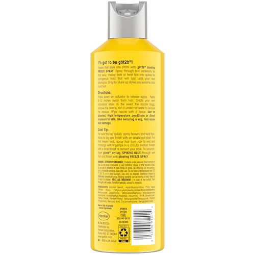 got2b Glued Blasting Freeze Hair Spray, 12 Fl Oz, Pack of 6, Extra Strong Holding Spray for Spikes & Styles, Long-Lasting All-Day Hold, Wind-Tested, Humidity-Resistant, Washes Out Easily