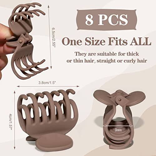 Small Double Row Hair Claw Clips - Strong Hold for Thin & Thick Hair