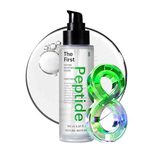 Nature Republic The First Peptide Boosting Serum ? Niacinamide, Hyaluronic Acid, Hydrating & Firming Facial Serum, for Uneven Skin Tone, Korean Skincare, 150ml / 5.07 fl oz