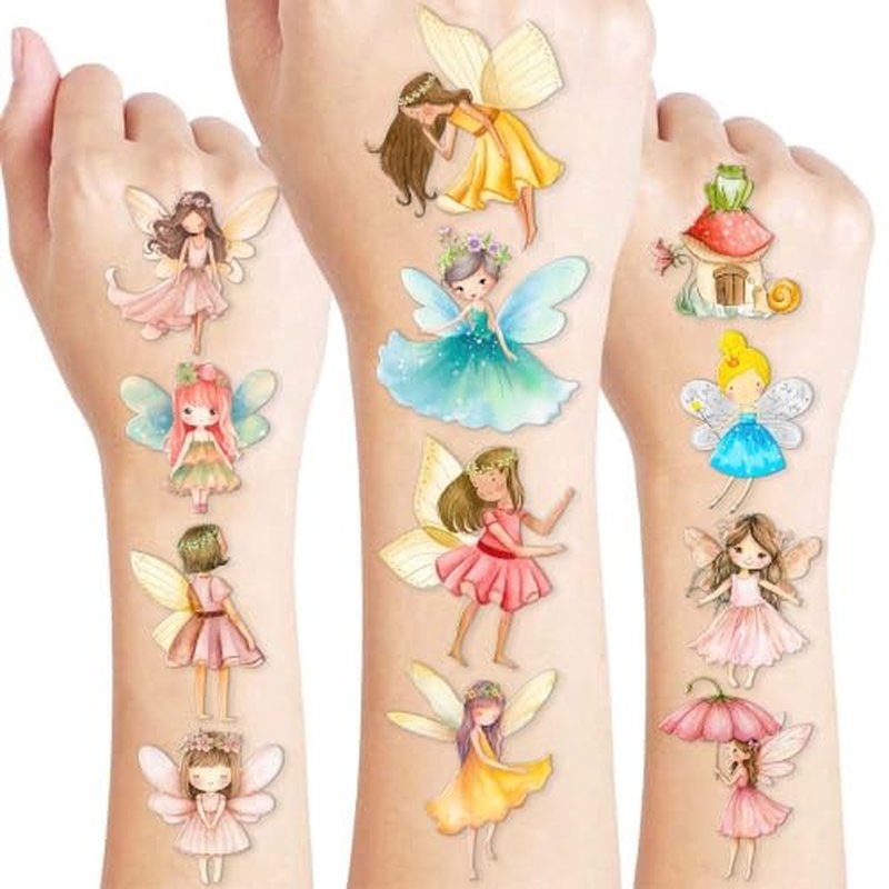 60 PCS Fairy Temporary Tattoos - Woodland Theme Birthday Favors