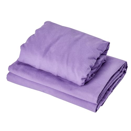 Master Massage Cotton Flannel Sheets Set (3 Piece Set) Massage Table Cover Set, Beauty Salon SPA Bed Replacement Cover, Includes Table Cover, Face Cushion Cover, Table Sheet, Purple