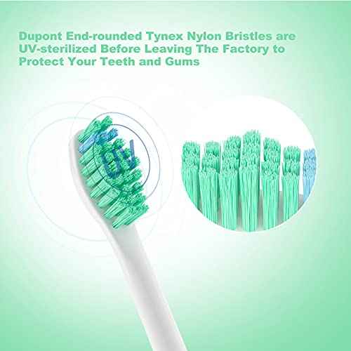 Replacement Toothbrush Heads(6 Pack) Compatible with Philips Sonicare E-Series Essence CleanCare Elite Advance hx7022/66 Xtreme Brush Refill hx7001