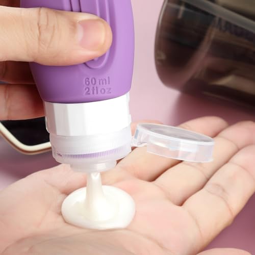 TSA Approved 2oz Travel Bottles, 4-Pack Leak Proof Toiletry Containers