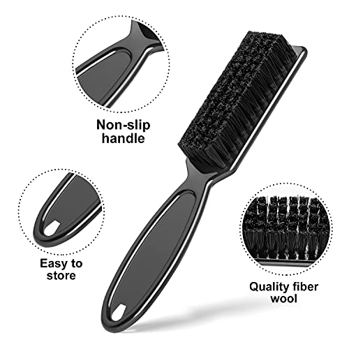 BEATURE 6 Pieces Barber Blade Cleaning Brush, Clipper Cleaning Brush Trimmer Cleaning Brush, Hair Styling Nylon Brush for Men (Black)