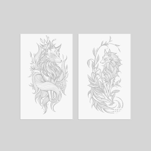 Temporary Tattoo Stickers for Adults, 2 Sheets Waterproof