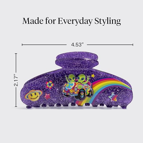 Lisa Frank x Kitsch Glitter Hair Claw Clip - Zoomer & Zorbit Strong Hold