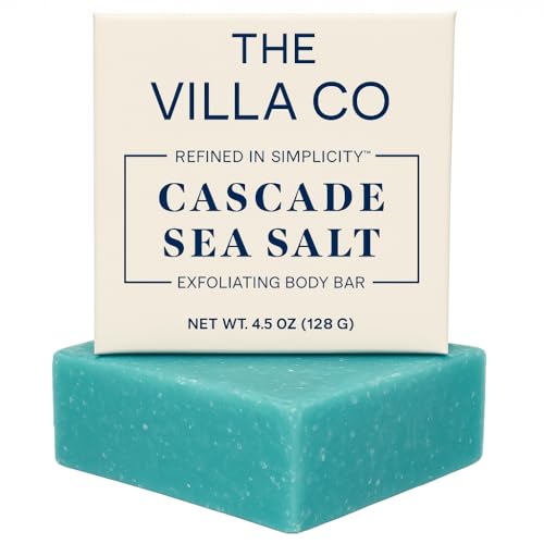 Cascade Sea Salt | 4.5oz Exfoliating Body Bar for Men | Artisan Made in USA | Natural Ingredients | Sea Salt | Refined in Simplicity