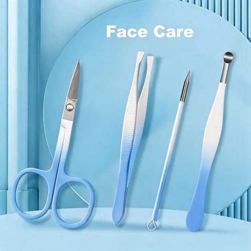 Portable 10-Piece High-Carbon Steel Manicure Set with Leather Case
