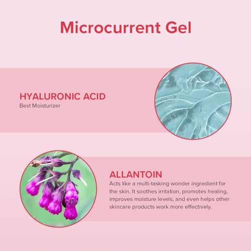 Skin Gym Microcurrent Gel for Face - Conductive Gel for Microcurrent Wand to Hydrates & Nourishes Skin, For All Skin Types, Microcurrent Conductive Gel for Face & Body for Microcurrent Devices, 2.7 oz