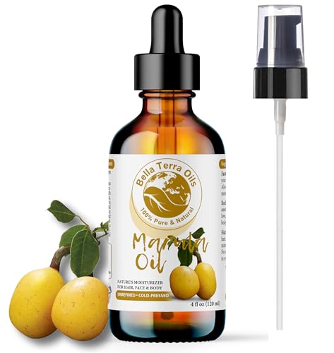 Bella Terra Oils - Marula Face Oil 4oz - The Touch of Nature's Purest, Packed with Vitamin B & Vitamin A, A Glow-Boosting Sensation